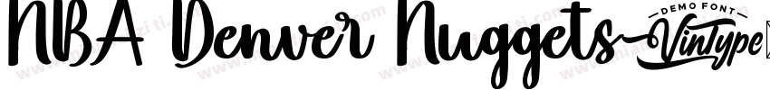 NBA Denver Nuggets字体转换